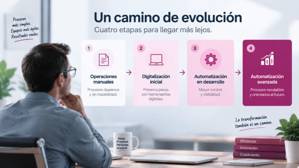 Las 4 etapas de la transformación digital